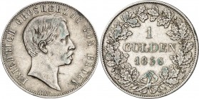 Baden. 
Friedrich I. 1856-1907. Gulden 1856. AKS 125, J. 76. . 

ss