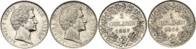 Bayern. 
Ludwig I. 1825-1848. Gulden 1837, 1844 2 var. der Rändelung (2). AKS 78, J. 62. . 

vz