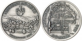 SCHRAUB- UND STECKMEDAILLEN. 
NEUMARKT/i.d.Opf. Steck-Medaille 1980 a.d.Aisch.Stadtansicht v.1785/ Plan v.1685. 15 doppelseitige Bilder alter Stadtan...