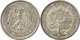 WEIMARER REPUBLIK. 
KURSMÜNZEN. 
5 Reichsmark 1927A Eichbaum. J. 331. . 

ss