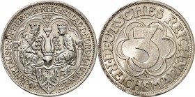 WEIMARER REPUBLIK. 
GEDENKMÜNZEN. 
3 Reichsmark 1927A Nordhausen. J. 327. . 

vz+