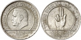 WEIMARER REPUBLIK. 
GEDENKMÜNZEN. 
3 Reichsmark 1929A Verfassung. J. 340. . 

vz