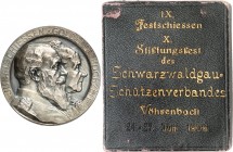 ALTDEUTSCHE LÄNDER und ADEL, 1806-1918. 
BADEN. 
Friedrich I. 1852-1907. Schützenmedaille 1906 (v. R. Mayer, b. M.u.W.) a. d. IX. Festschießen d. Sc...
