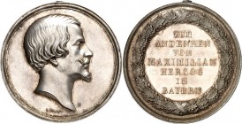ALTDEUTSCHE LÄNDER und ADEL, 1806-1918. 
BAYERN. 
Maximilian, Herzog in Bayern *1808 +1888 München. Medaille o.J. (1888) (v. C.Voigt) a. s. Tod, am ...