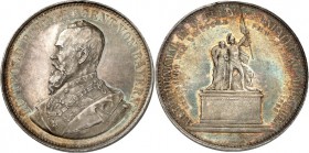 ALTDEUTSCHE LÄNDER und ADEL, 1806-1918. 
BAYERN. 
Luitpold Prinzregent 1886-1912. Doppeltalerförmige Medaille 1892 (v. Börsch) auf das Armeedenkmal ...