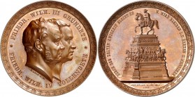 ALTDEUTSCHE LÄNDER und ADEL, 1806-1918. 
PREUSSEN Kgr.. 
Friedrich Wilhelm IV. 1840-1861. Medaille 1851 (v. Bubert, b. Loos) Enthüllung des Berliner...
