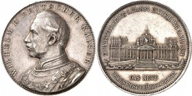 ALTDEUTSCHE LÄNDER und ADEL, 1806-1918. 
PREUSSEN Kgr.. 
Wilhelm II. 1888-1918. Medaille 1894 (v.Oertel) a.d.Einweihung des Reichstagsgebäudes in Be...