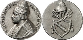 EUROPA. 
ITALIEN-Kirchenstaat. 
Eugen IV. 1431-1447. Medaille o.J. (1566/1572 oder später) (o.Sign., Vs. nach Giovanni Paladino). Brb. in Pluviale m...