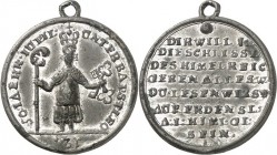EUROPA. 
ITALIEN-Kirchenstaat. 
Leo XI. 1605. Medaille o.J. (1605) (o. Sign.) 50jähr. Jubiläum unter dem Papst. Papst mit Tiara, Stab und Schlüsseln...