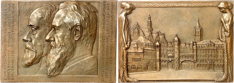 DEUTSCHE STÄDTE. 
Alphabetisch. 
FRANKFURT am Main. Plakette 1903 (v. J. Kowar...