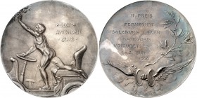 GESCHICHTE u. VERKEHRSWESEN. 
AUTOMOBILWESEN. 
ÖSTERREICH. Preismedaille o.J. ("1900") (v. P. Breithut, b. J. Christlbauer) d. Österr. Automobil Clu...
