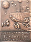 GESCHICHTE u. VERKEHRSWESEN. 
LUFTFAHRT. 
BALLONFAHRT. Autoplakette 1935 (o. Sign.) d. Ballonverfolgung-Befreiungsfahrt SAARBRÜCKEN, am 30. Juni. Au...