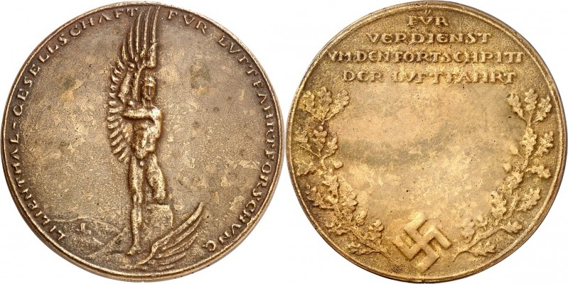 GESCHICHTE u. VERKEHRSWESEN. 
LUFTFAHRT. 
FLUGZEUGE. Medaille o.J. (nach 1935)...