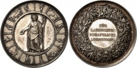 GEWERBE, HANDEL, INDUSTRIE. 
LANDWIRTSCHAFT. 
DEUTSCHLAND. PREUSSEN. Prämienmedaille o.J. (b. Loos) für landwirtschaftl. Leistungen. Borussia steht ...