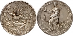 AUSBEUTE. 
DEUTSCHE LÄNDER UND STÄDTE. 
ANHALT. Medaille 1916 (v. P. Sturm) a.d. 25jähr. Jubiläum der Westfäl.-Anhaltischen Sprengstoff AG. Aus Mans...