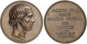 MÜNZ- u. GELDWESEN. 
MÜNZBEAMTE u. MEDAILLEURE. 
BARRE, Jacques Jean *1793 Paris +1855. Medaille o.J. (v.&nbsp;s. Söhnen Albert Désiré u. Jean Augus...