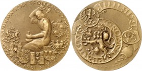 MÜNZ- u. GELDWESEN. 
MÜNZEN- u. MEDAILLENMOTIVE. 
Mehrere Münzen-Abbildungen. CSSR. Medaille 1984 (v. Harcuba) 15 Jahre Tschech. Num. Ges. Münzpräge...