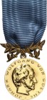 DEUTSCHLAND. 
BUNDESREPUBLIK DEUTSCHLAND. 
Goethe- Medaille 1. Fassung, von 1954 - 1974 Kopf r. / FÜR/ VERDIENSTE/GOETHE INSTITUT / ZUR PFLEGE / DEU...