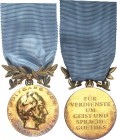 DEUTSCHLAND. 
BUNDESREPUBLIK DEUTSCHLAND. 
Goethe- Medaille, seit 1975 offiz.Orden der BRD 2. Fassung seit 1974 - 1997 Kopf r./ FÜR/ VERDIENSTE/UM/G...