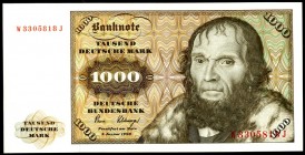 Bundesrepublik. 
Bundesbank. 
1000 Deutsche Mark 2.1.1980 W-J. Ros. 291a. . 

I