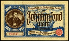 Deutsche Nebengebiete und Kolonien.
DANZIG.
10.000 Mark 26.6.1923. Ros. 799/DAN 23. .

II-