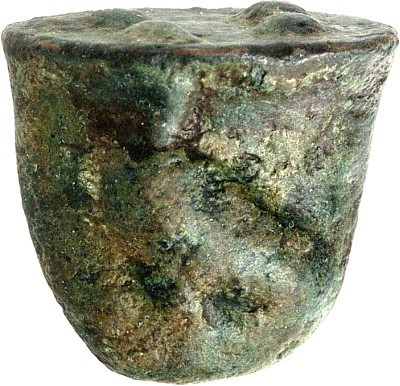 SIZILIEN. 
AKRAGAS (Agrigento). 
AE-Guss Tetras (um 450 v.Chr.) 16,52g, kegelf...