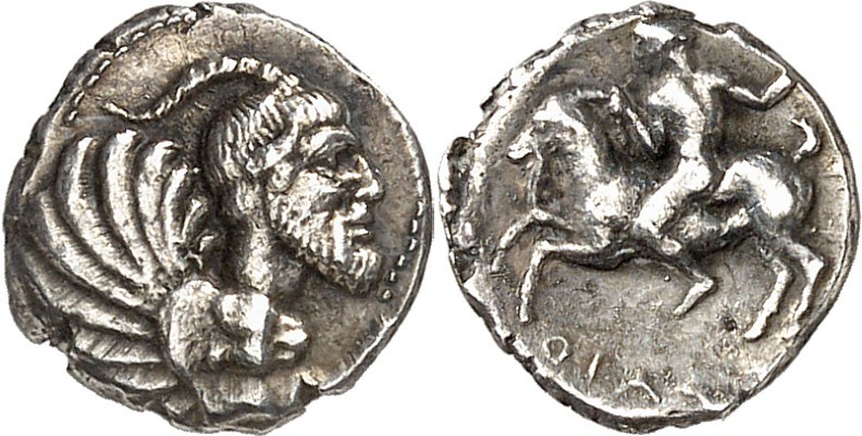 SIZILIEN. 
HIMERA (Thermai Himeraiai). 
Litra (470/450 v.Chr.) 0,82g. Protome ...