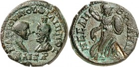THRAKIEN. 
MESEMBRIA (Nesebar). 
Philippus II. Caesar 244-247. AE-Pentassarion 25mm 12,26g. Caesar- u. Sarapisbüste vis \'e0 vis MAR IOULIOS FILIPPO...