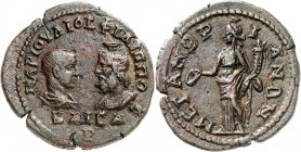 THRAKIEN. 
MESEMBRIA (Nesebar). 
Philippus II. Caesar 244-247. AE-Pentassarion 27mm 9,85g. Caesar- u. Sarapisbüste MAP IOV LIOC FILIPP OC - KAICAP (...