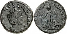 DAKIEN. 
SARMIZEGETUSA (Varhely). 
Herennia Etruscilla, Gemahlin des Traianus Decius 249-251. AE-Sesterz 26mm (4 = 249/250) 15,68g. Drapierte Büste ...