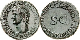 RÖMISCHES KAISERREICH. 
Germanicus, Vater d. Caligula, Bruder d. Claudius 15 v. Chr. -19 n. Chr. AE-As, postum unter Caligula (40/41) 12,31g. Kopf n....