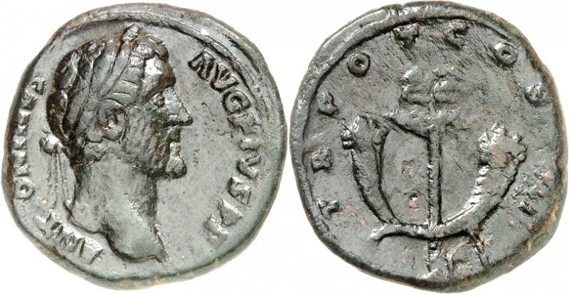 RÖMISCHES KAISERREICH. 
ANTONINUS PIUS Augustus 138-161. AE-As (140/144) 12,57g...