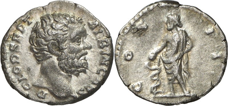 RÖMISCHES KAISERREICH. 
Clodius Albinus Caesar 193-195. Denar (195) 3,00g. Kopf...