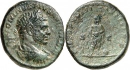 RÖMISCHES KAISERREICH. 
CARACALLA, Augustus 198-217. AE-As (215) 10,72g. Paludamentbüste m. Lkr. n.r. ANTONINVS PIVS AVG GERM&nbsp;/ P&nbsp;M TR&nbsp...