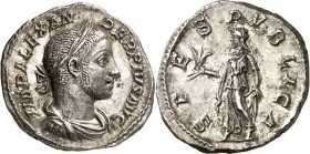 RÖMISCHES KAISERREICH. 
SEVERUS ALEXANDER 222-235. Denar (232/235) 2,83g. Paludamentbüste m. Lkr. n.r. IMP ALEXAN-DER PIVS AVG / SPES - P-VBLICA Spes...