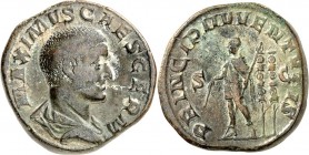 RÖMISCHES KAISERREICH. 
Maximus Caesar 235-238. AE-Sesterz (236/238) 22,9g. Palliumbüste n.r. MAXIMVS CAES GERM / PRINCIPI IVVENTVTIS - S - C Maximus...