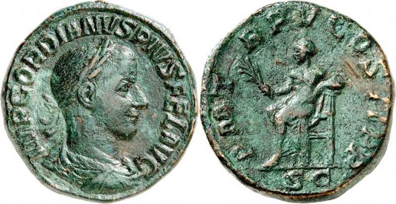 RÖMISCHES KAISERREICH. 
GORDIANUS III. Augustus 238-244. AE-Sesterz (242) 21,7g...