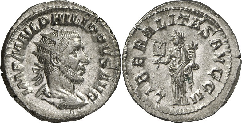 RÖMISCHES KAISERREICH. 
PHILIPPUS I. Arabs 244-249. Antoninian (245) 4,22g. Pal...