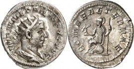 RÖMISCHES KAISERREICH. 
PHILIPPUS I. Arabs 244-249. Antoninian (245/247) 4,11g. Paludamentbüste m. Strkr. n.r. IMP M IVL PHILIPPVS AVG / ROMAE AETERN...