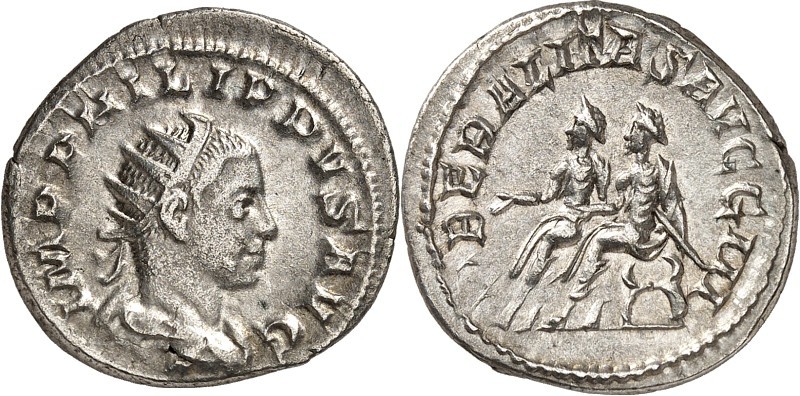 RÖMISCHES KAISERREICH. 
PHILIPPUS II., Augustus 247-249. Antoninian (248) 3,81g...