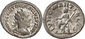 RÖMISCHES KAISERREICH. 
TREBONIANUS GALLUS 251-253. Antoninian 4,03g, Antiochia. Büste mit Panzer, Paludamentum und Strahlenkrone n.r.; darunter VI; ...