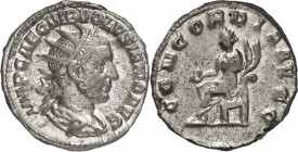RÖMISCHES KAISERREICH. 
VOLUSIANUS 251-253. Antoninian 4,73g. Paludamentbüste m. Strkr. n.r. IMP CAE C VIB VOLVSIANO AVG / CONCORDIA AVGG Concordia t...
