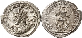 RÖMISCHES KAISERREICH. 
GALLIENUS z.Z. Valerianus I. 253-260. Antoninian (258/259) 4,83g, Köln. Büste mit Panzer, Strahlenkrone, Schild und geschulte...