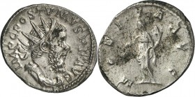 RÖMISCHES KAISERREICH. 
POSTUMUS 260-269. Antoninian (262/265) 3,45g, Köln. Paludamentbüste m. Strkr. n.r. IMP C POSTVMVS P F AVG&nbsp;/ MONETA AVG M...