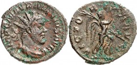 RÖMISCHES KAISERREICH. 
MARIUS 269. Bi-Antoninian 2,97g, Mainz. Paludamentbüste m. Strkr. n.r. IMP C M AVR MARIVS AVG / VIC[TORI]-A AVG Victoria schr...