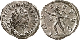 RÖMISCHES KAISERREICH. 
VICTORINUS 269-271. AE-Antoninian (269/270) 2,69g, Köln. Paludamentbüste m. Strkr. n.r. IMP C VICTORINVS P F AVG / I N V-I-C ...