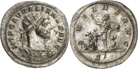 RÖMISCHES KAISERREICH. 
AURELIANUS 270-275. Bi-Antoninian (273) 3,22g, Serdica, 2. Off. Panzerbüste m. Strkr. n.r. IMP C AVRELIANVS AVG / ORIENS AVG ...