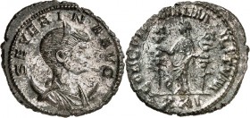 RÖMISCHES KAISERREICH. 
Severina, Gemahlin des Aurelianus 274-275. Bi-Antoninian (275) 4,02g, Antiochia. Drapierte Büste mit Diadem auf Halbmond n. r...