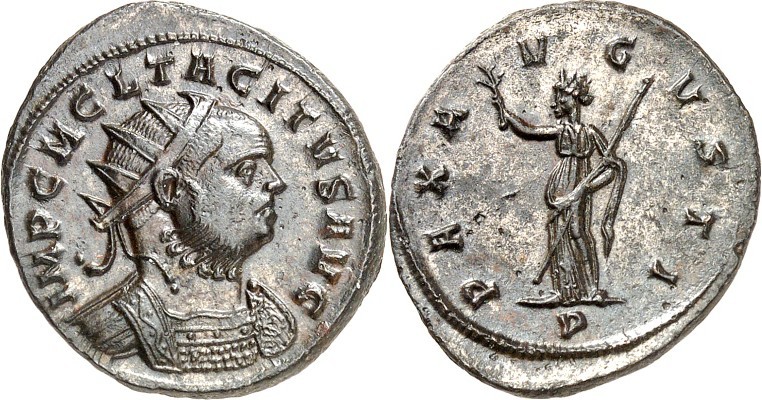 RÖMISCHES KAISERREICH. 
TACITUS 275-276. AE-Antoninian 4,28g, Ticinum, 1. Off. ...