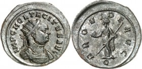 RÖMISCHES KAISERREICH. 
TACITUS 275-276. Bi-Antoninian 3,86g, Ticinum, 4. Off. Paludamentbüste m. Strkr. n.r. IMP C M CL TACITVS AVG / PROVIDE AVG Pr...